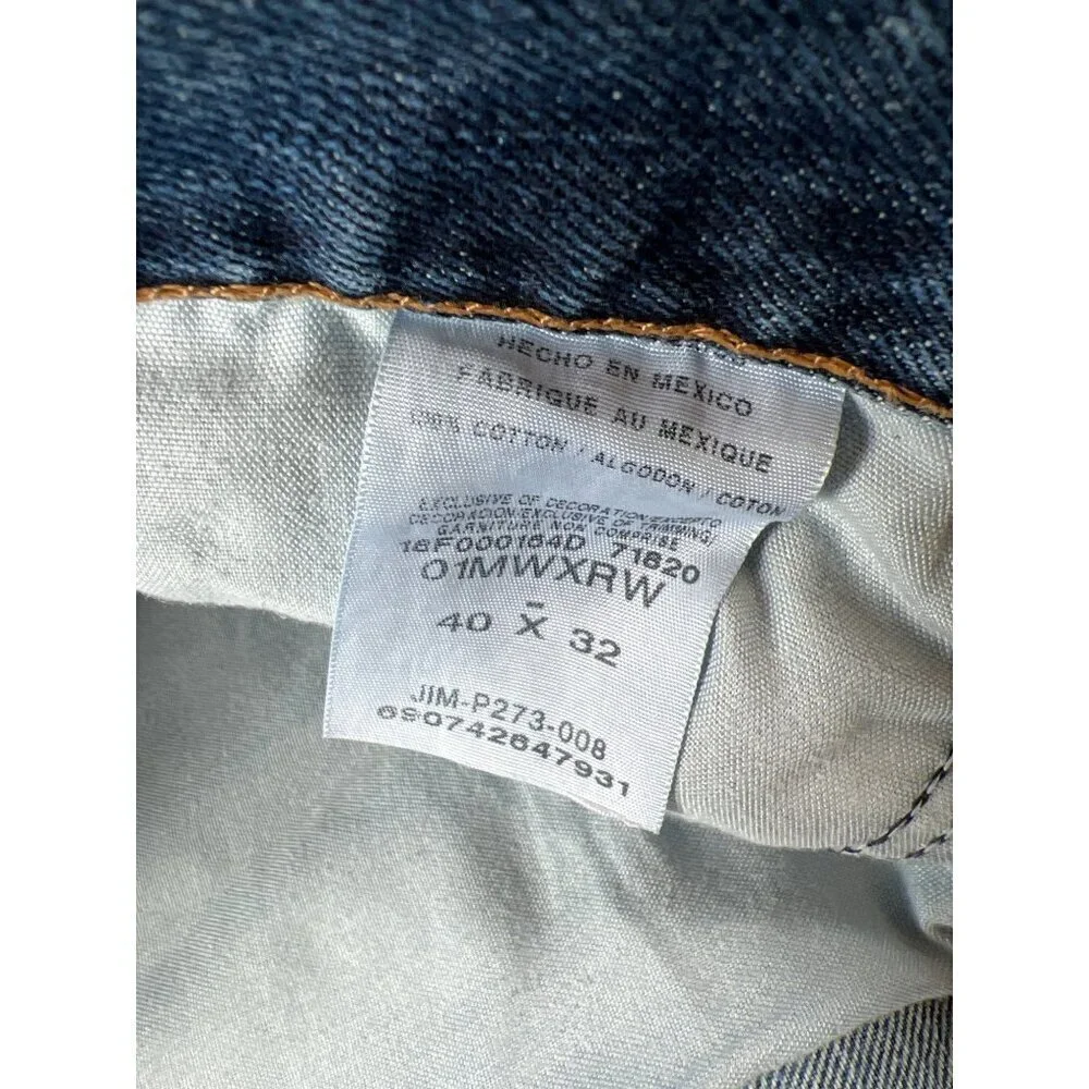 Wrangler Mens 01MWX 20X 01 Competition Jean River Wash‎ 40x32 Cowboy Distressed